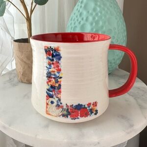 Anthropologie x Nathalie Lete Bouquet Monogram Mug - Letter L